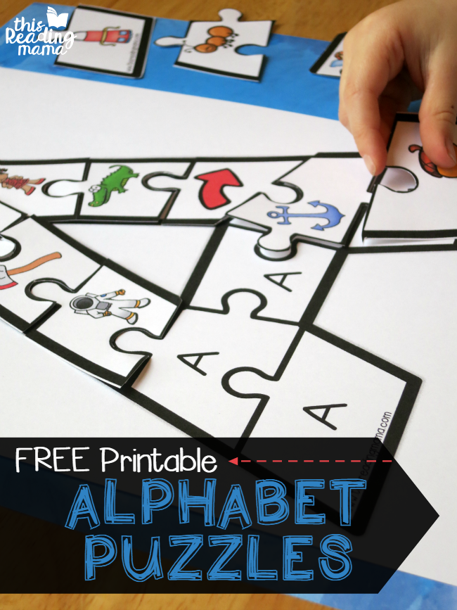 Printable Alphabet Puzzles {Upper and Lowercase Letters}