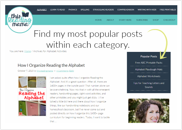 find popular posts within categories