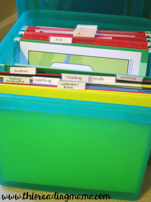 large file box to organize odds and ends