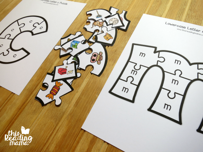 sorting letter sounds with alphabet puzzles