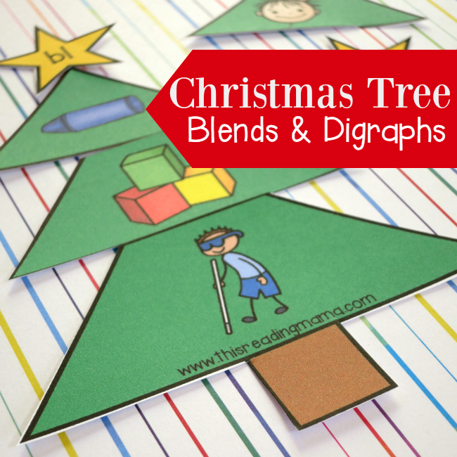 FREE Christmas Tree Blends and Digraphs Sorts - This Reading Mama