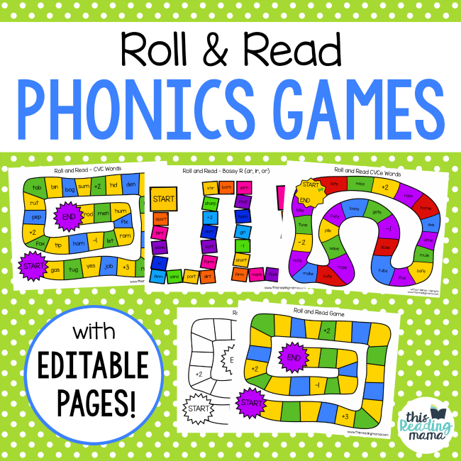 Roll and Read Phonics Games