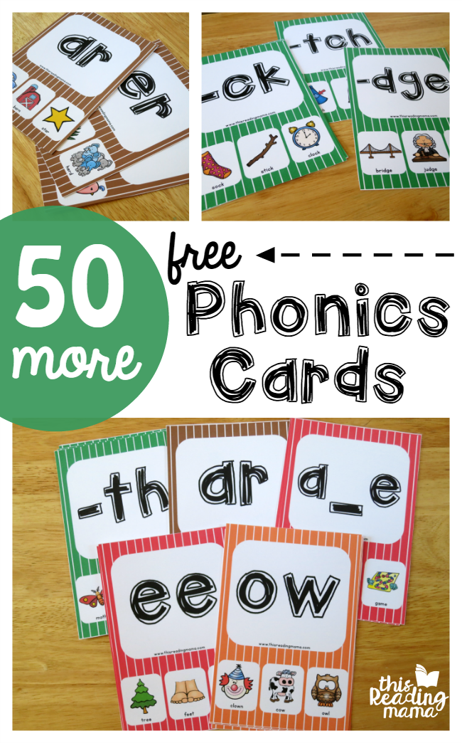 50 MORE Phonics Cards…FREE!