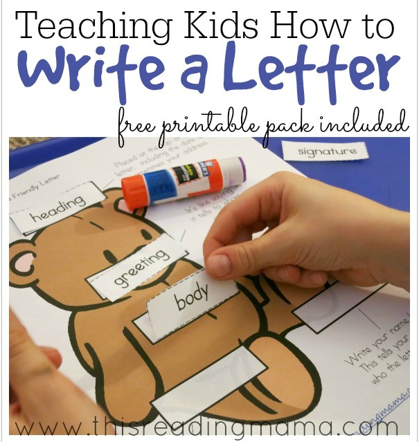 Teaching Kids How to Write a Letter from This Reading Mama