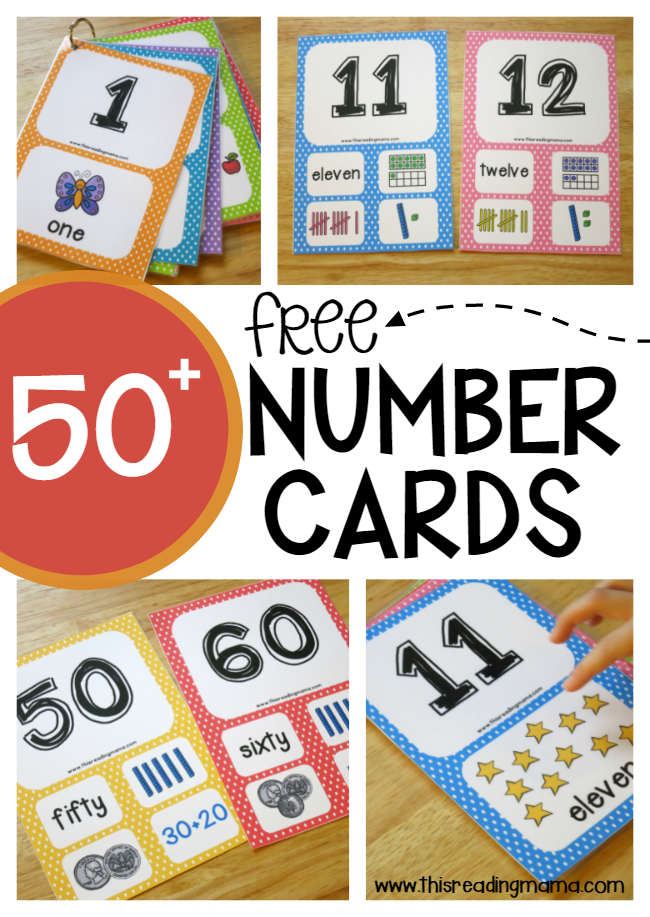 50+ Free Number Cards - This Reading Mama