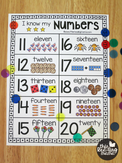 Printable 11-20 Number Chart - This Reading Mama