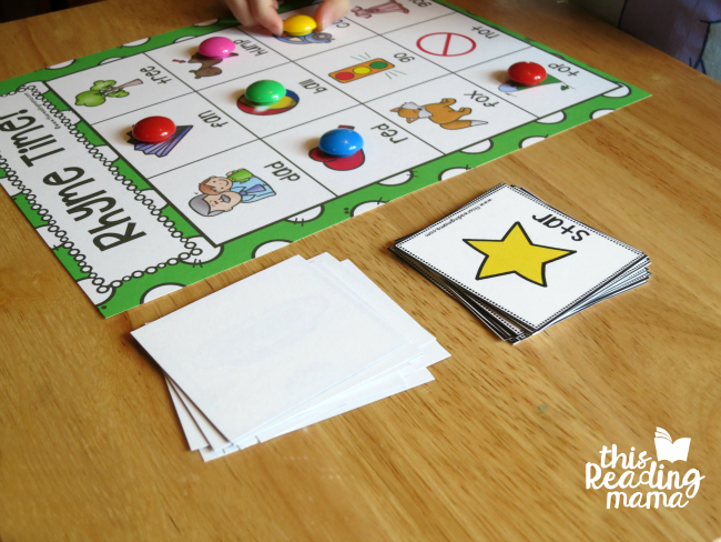 covering rhyme time game board