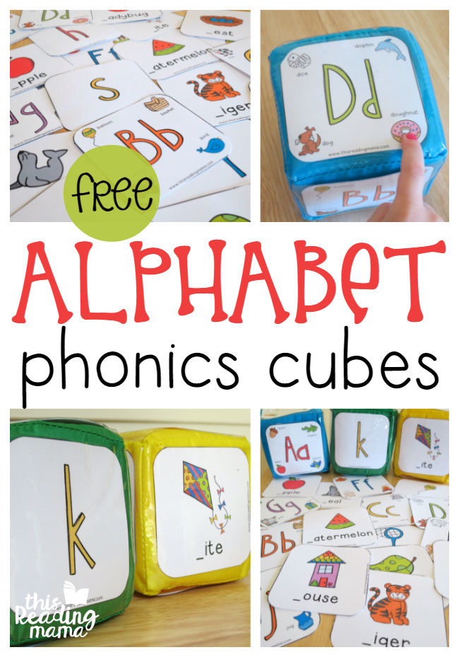 FREE Alphabet Phonics Cubes – 2 levels of play!