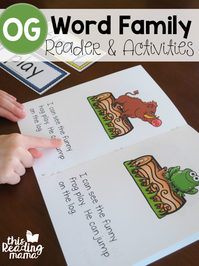 FREE OG Word Family Reader and Activities from Learn to Read - This Reading Mama