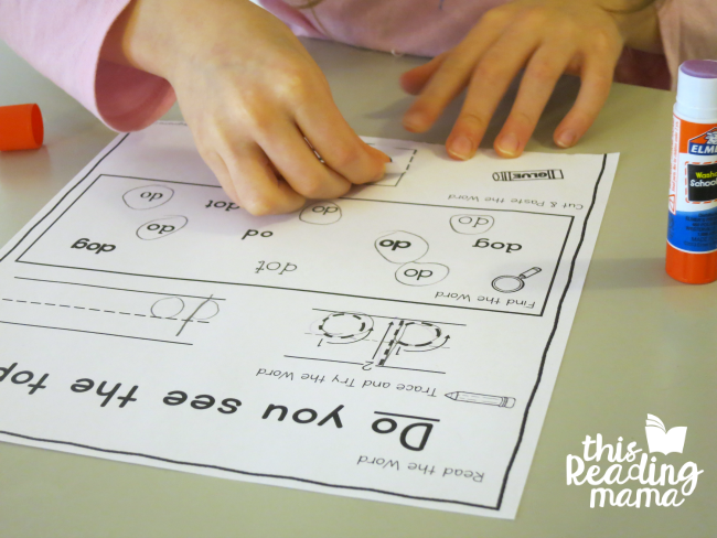 sight word activity page with do from Learn to Read