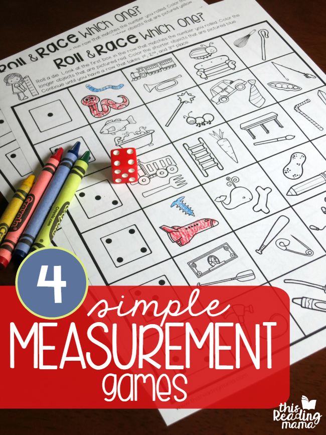 4 FREE Simple Measurement Games for Kids - This Reading Mama