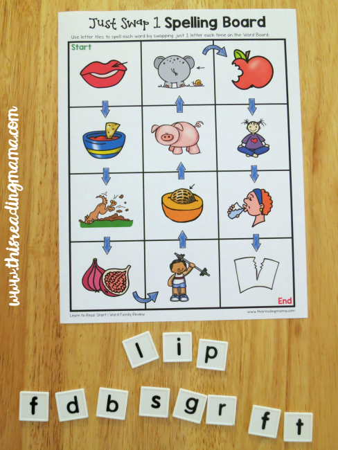Just Swap 1 - Short i Word Families Review Game