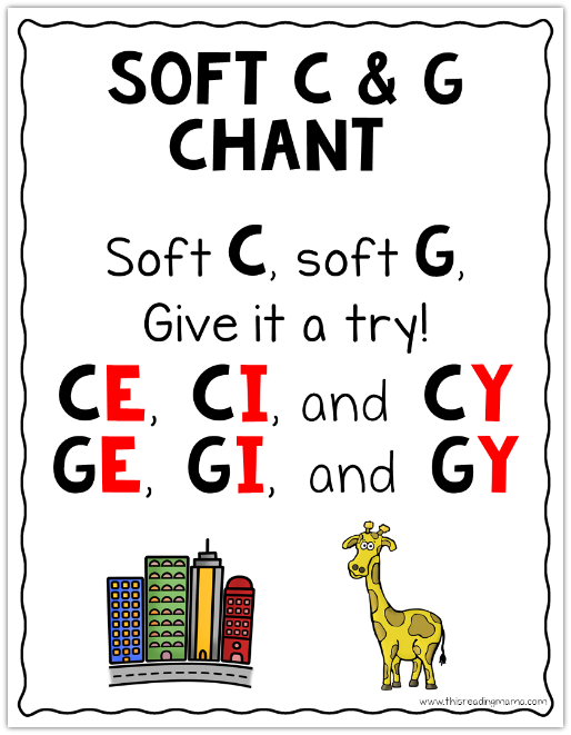 Soft C and G Chant - This Reading Mama