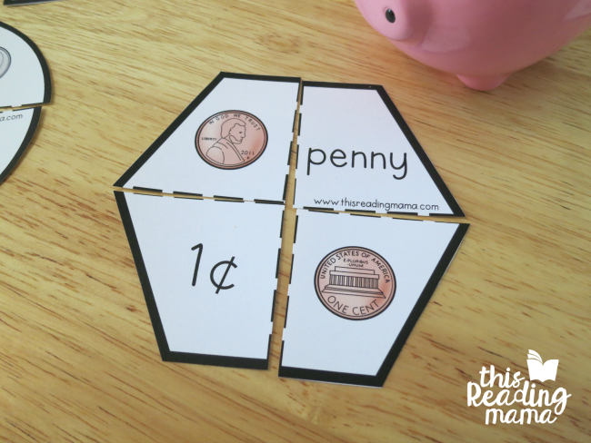 free penny coin puzzle - self-checking hexagon shape