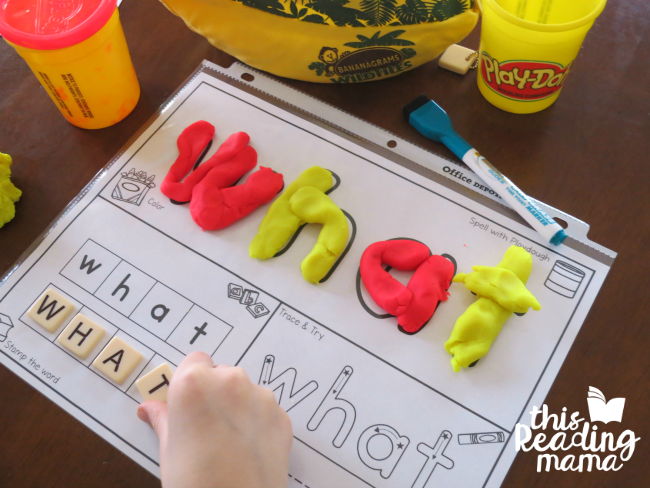sight word activity mat from Learn to Read