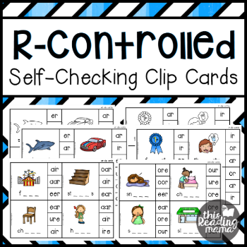 Self Checking R-Controlled Clip Cards tpt - This Reading Mama