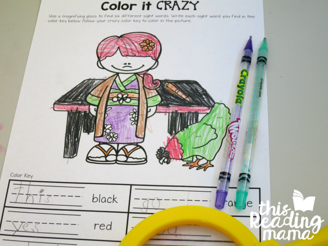 Color it CRAZY from EN Family- Learn to Read