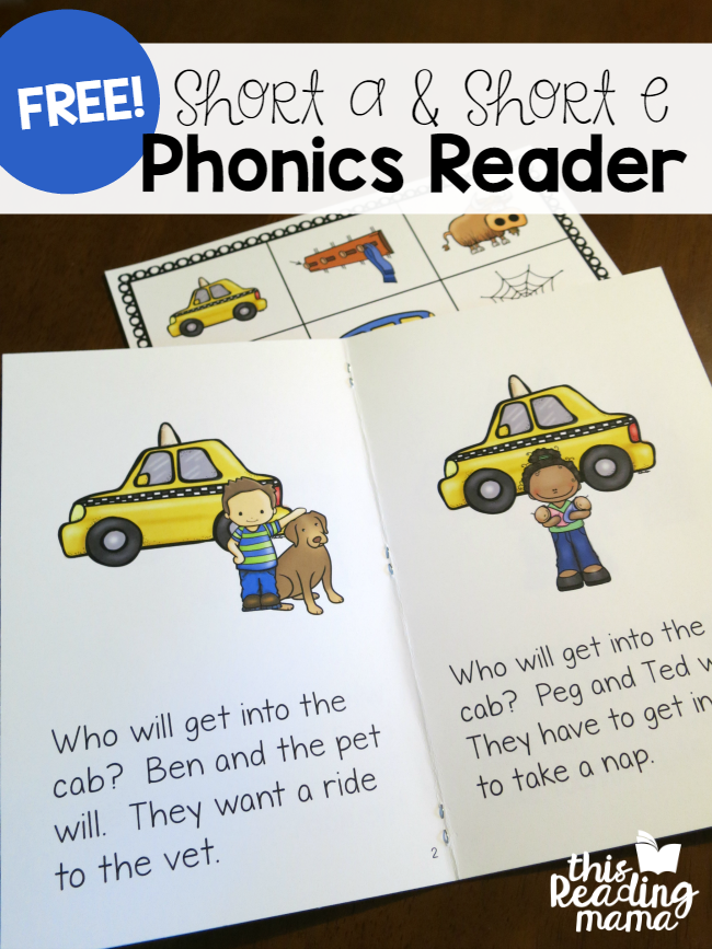 Learn to Read - Short a - Short e Phonics Reader - This Reading Mama