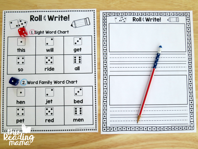 setting up Roll and Write from Learn to Read Unit 5