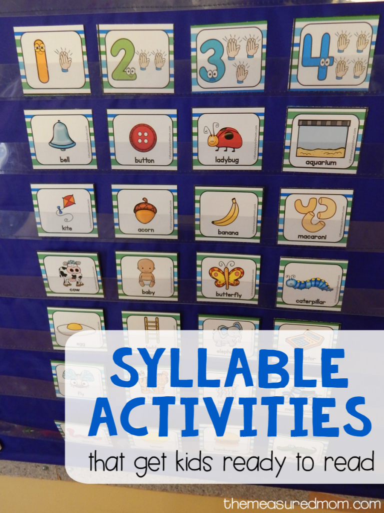 syllable activities that get kids ready to read