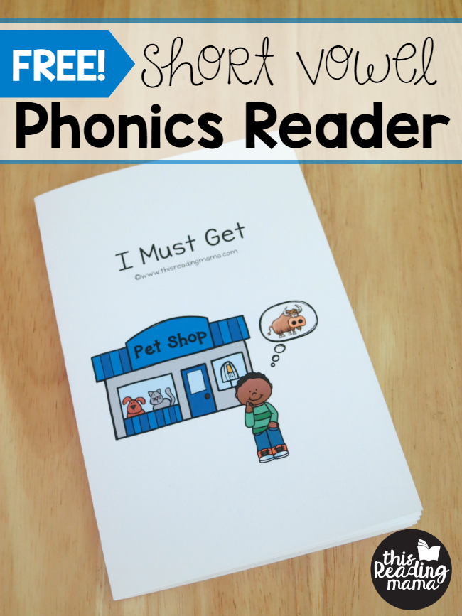 FREE Short Vowel Phonics Reader {from Learn to Read}