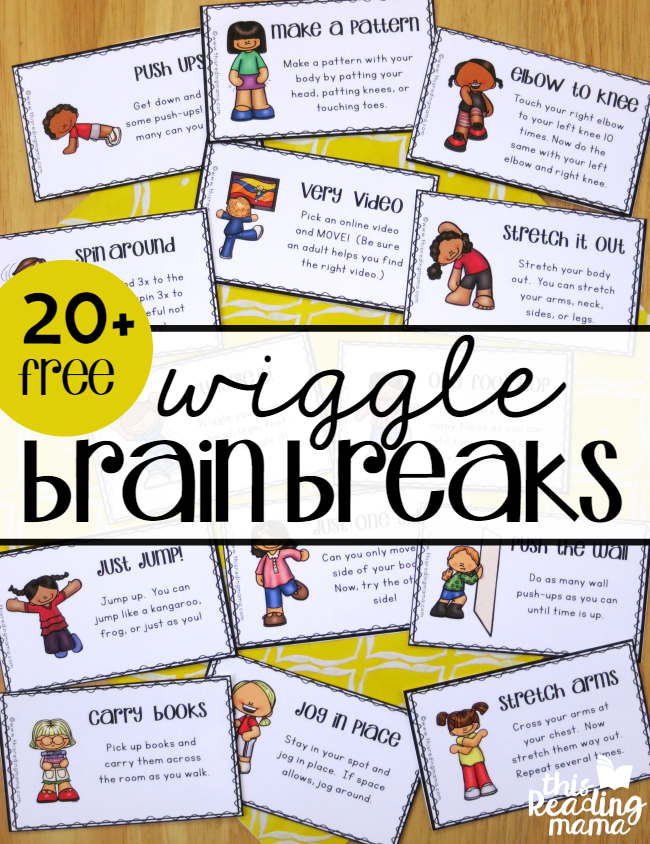 20 Free Wiggle Brain Breaks - This Reading Mama
