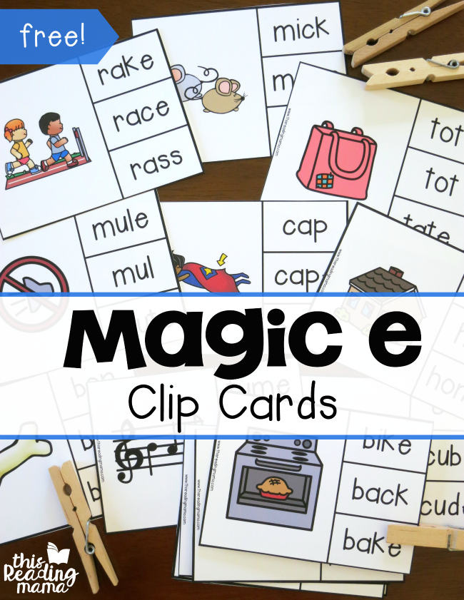16 FREE Magic e Clip Cards - This Reading Mama