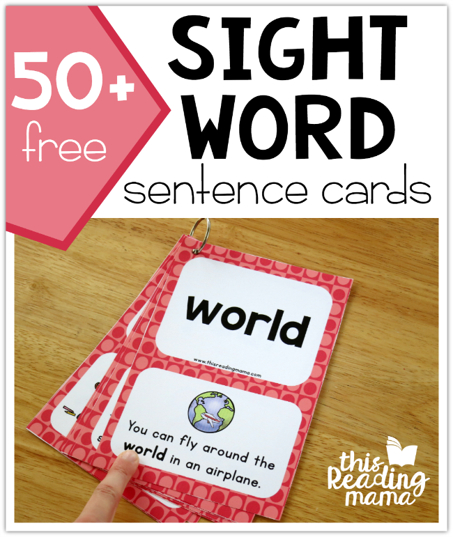 Third Grade Sight Word Sentence Cards