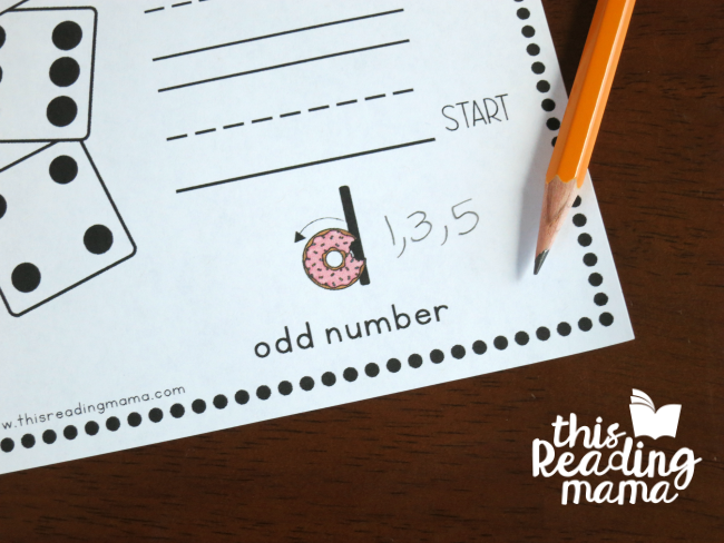 writing odd numbers at the bottom of letter reversals handwriting pages
