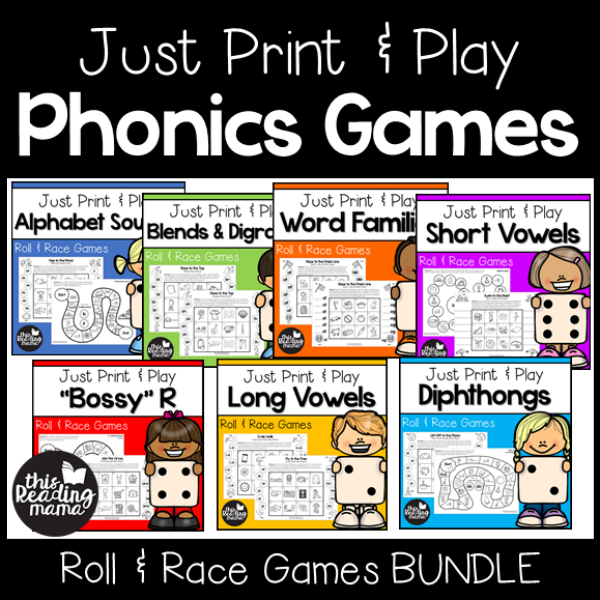 Print and Play Phonics Games BUNDLE - This Reading Mama