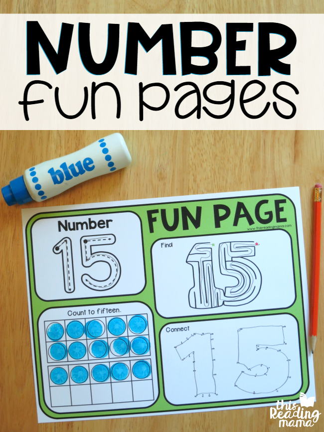1-20 Number Fun Pages {FREE} - This Reading Mama