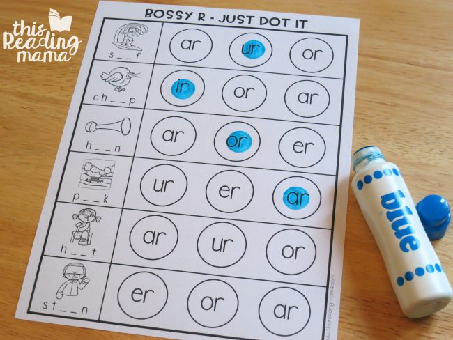 Bossy R Dot Paint Page ~ Just Dot the Pattern with Level 1 