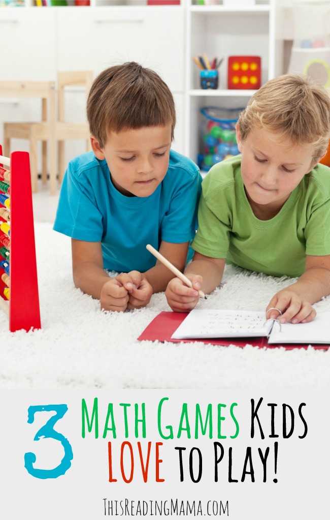 3 Math Games Kids Love to Play! ~ Math Geek Mama for This Reading Mama