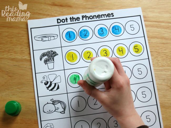 counting and dotting the phonemes