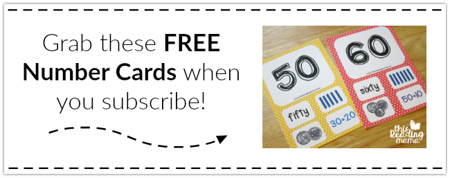 Grab these FREE Number Cards when you Subscribe to my Newsletter!