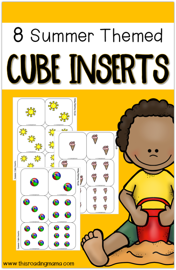 8 Free Summer Cube Inserts for Pocket Cubes - This Reading Mama