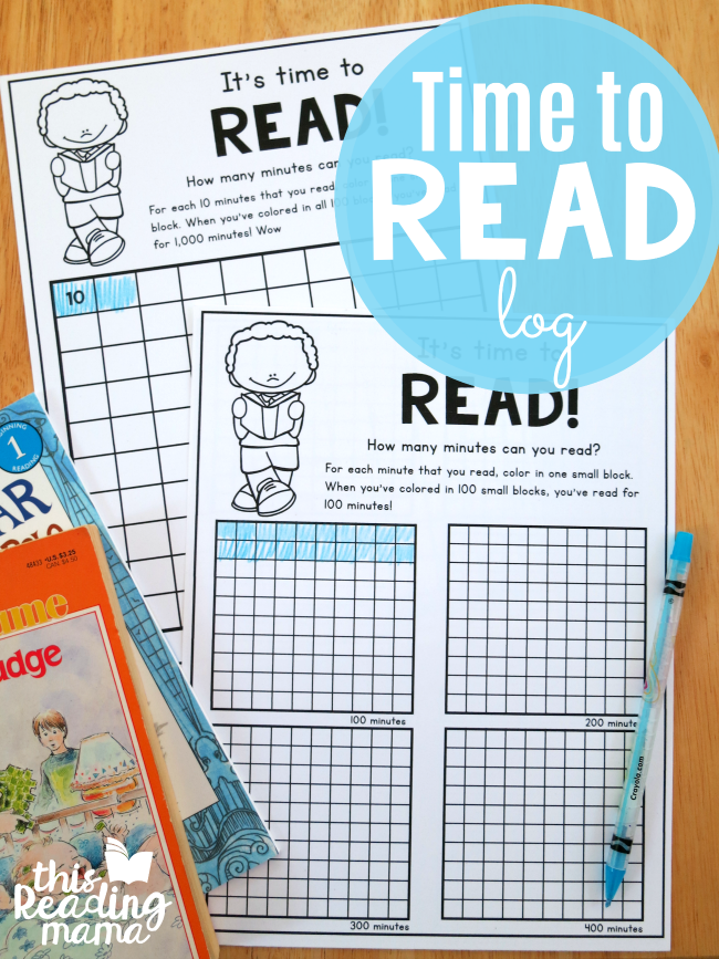 Time to Read: Printable Reading Log - This Reading Mama