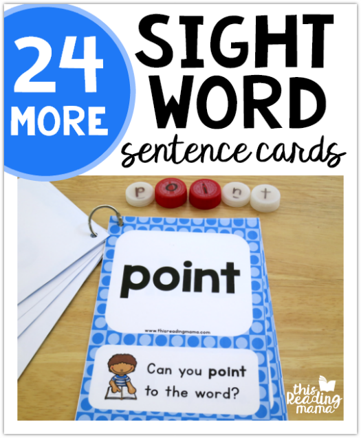 Bonus Sight Word Sentence Cards