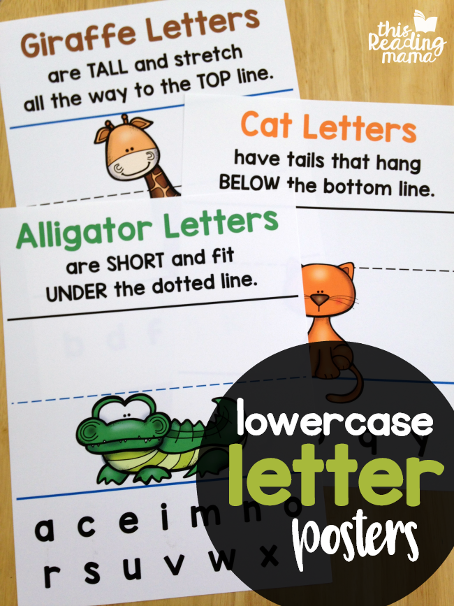 Animal Lowercase Letter Posters - This Reading Mama