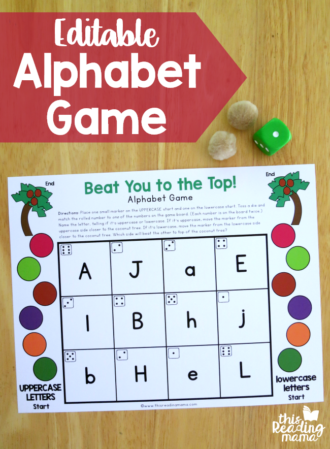 Editable Alphabet Game for Upper and Lowercase Letters {FREE!} - This Reading Mama