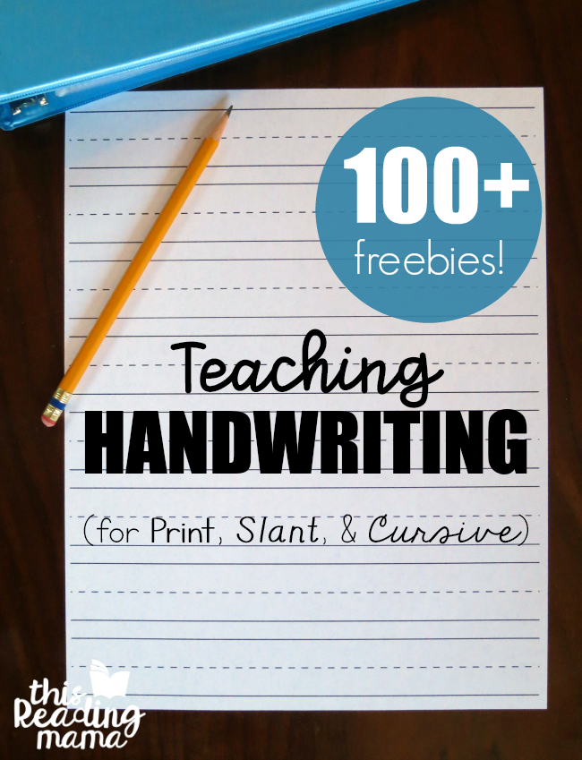 Teaching Handwriting - FREE Resources from This Reading Mama
