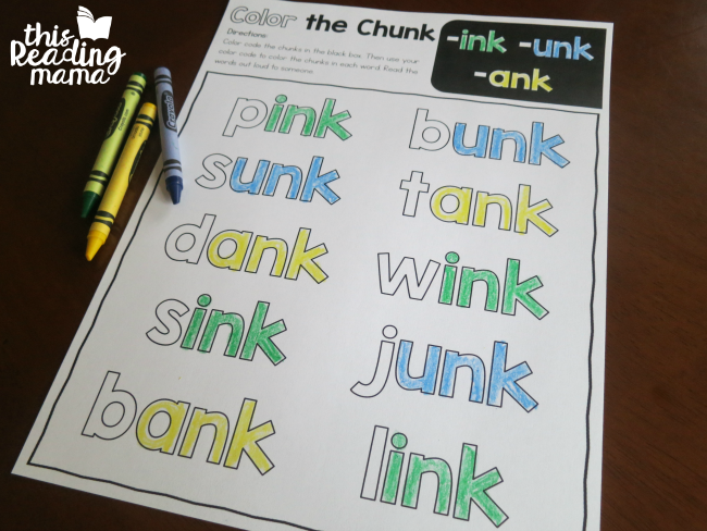 Color the Chunk mixed review welded sounds page