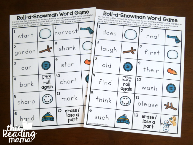 type sight words or phonics words on the editable pages