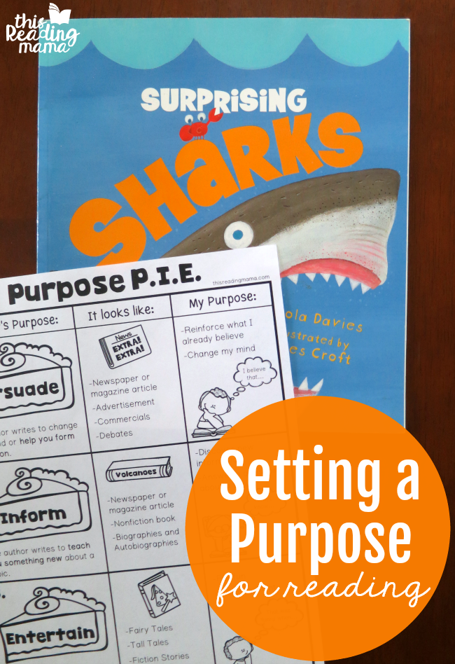 Setting a Purpose for Reading {with Freebie}