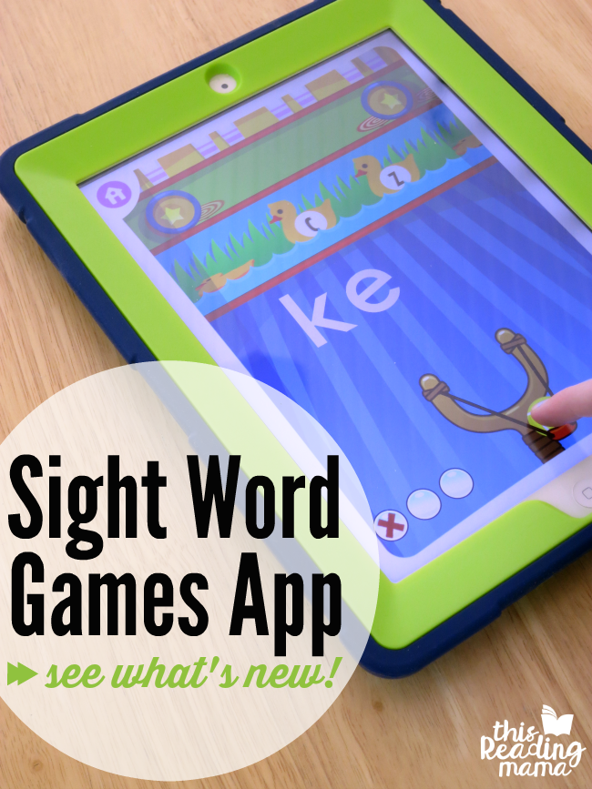 Updated Sight Word Games App - See What's New! - This Reading Mama 