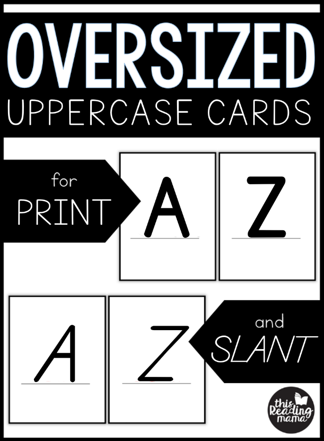 Oversized Uppercase Letter Cards - This Reading Mama