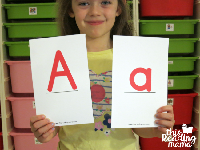 match uppercase and lowercase letters with oversized cards