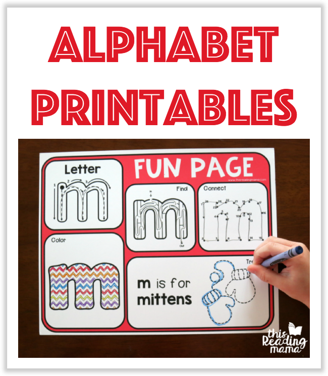 Alphabet Printables from This Reading Mama