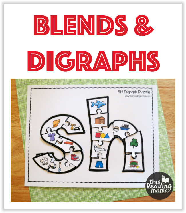 Blends and Digraphs Printables from This Reading Mama
