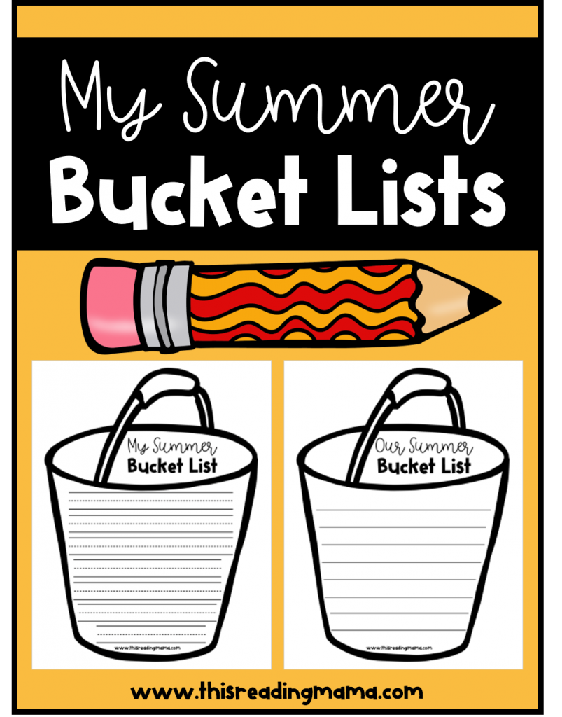 Printable Summer Bucket List - free - This Reading Mama